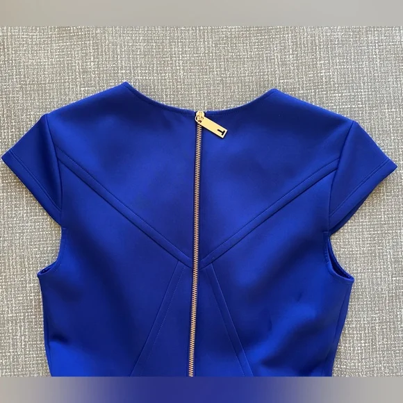 Ted Baker London Fit & Flare Scuba Dress – Royal Blue – Size 2 (US 6) - Picture 6 of 16